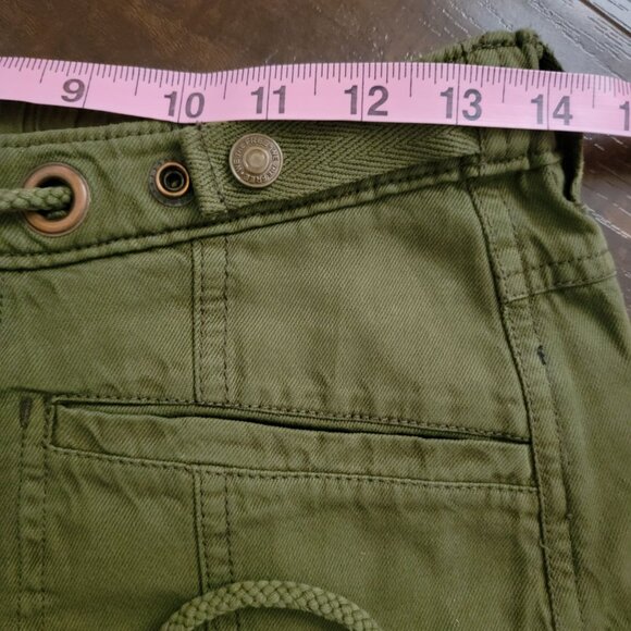 Free People Frankie Washed Shorts Womens XS Cargo Casual Boho Utility Army Green - Picture 5 of 7